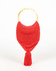 Sensi Studio Macrame Bag With Bamboo Handles