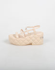 Chanel Cruise Quilted Platform Sandals Size 37C