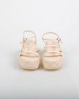 Chanel Cruise Quilted Platform Sandals Size 37C