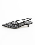 Gucci GG Crystal Embellished Mesh Slingbacks Size 41.5