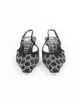 Gucci GG Crystal Embellished Mesh Slingbacks Size 41.5
