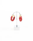 Bottega Veneta Leather Twist Earrings dustbag and box
