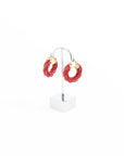 Bottega Veneta Leather Twist Earrings dustbag and box