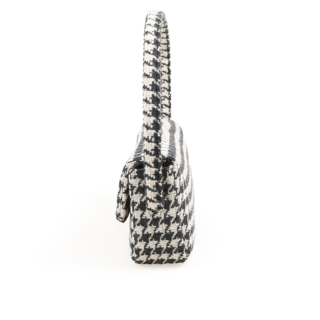 Anine Bing 'Nico' Houndstooth Shoulder Bag