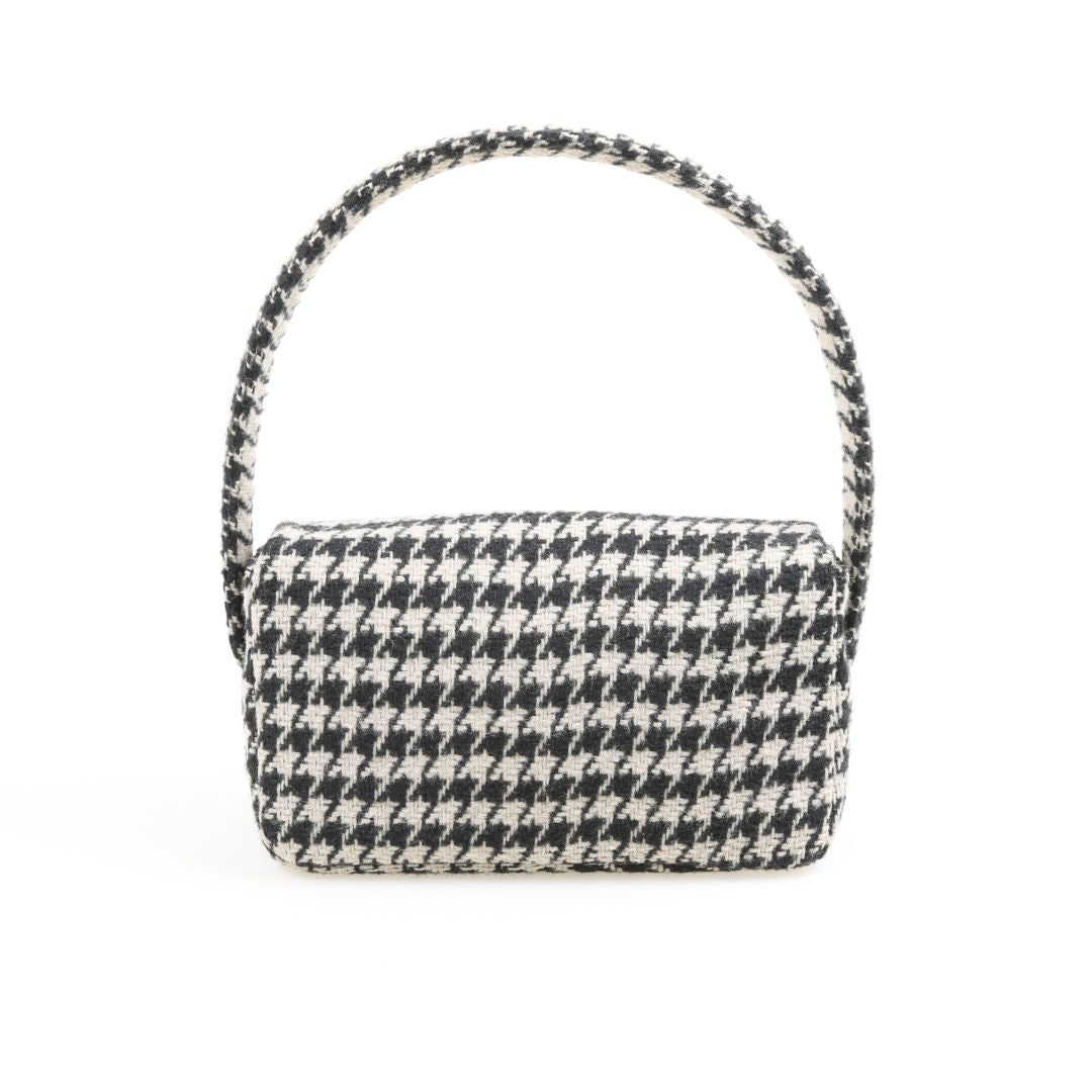 Anine Bing 'Nico' Houndstooth Shoulder Bag