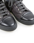Chanel Interlocking CC Logo Leather Suede Sneakers Size 39