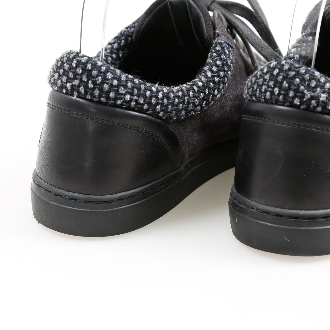 Chanel Interlocking CC Logo Leather Suede Sneakers Size 39