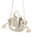 Anya Hindmarch Small Raffia Drawstring Crossbody
