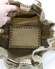 Anya Hindmarch Small Raffia Drawstring Crossbody