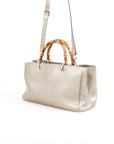 Gucci Medium Leather Bamboo Shopper Tote