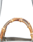 Gucci Medium Leather Bamboo Shopper Tote