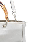 Gucci Medium Leather Bamboo Shopper Tote