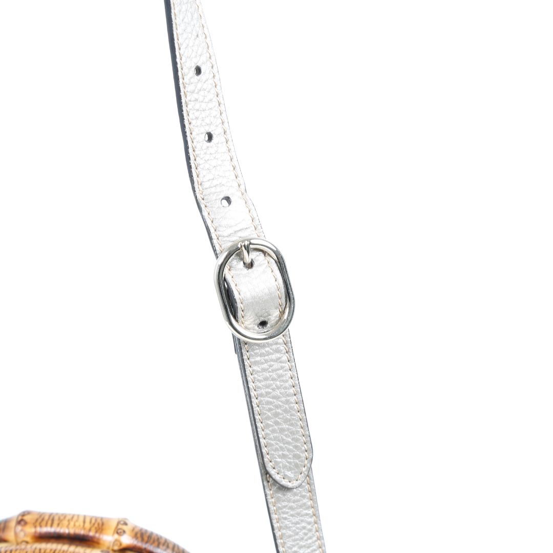 Gucci Medium Leather Bamboo Shopper Tote