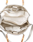 Gucci Medium Leather Bamboo Shopper Tote