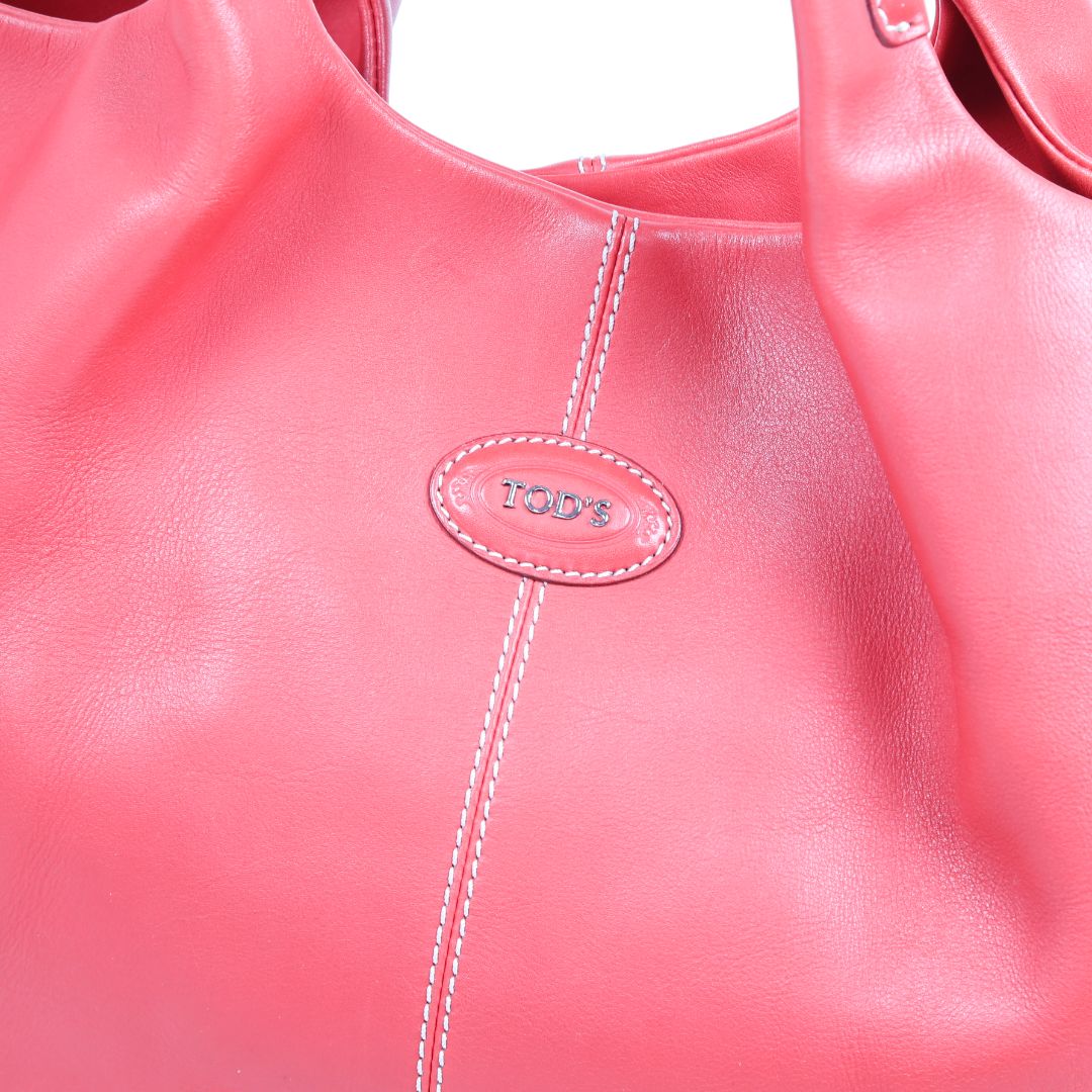 Tod's Leather Media Shopping Tote