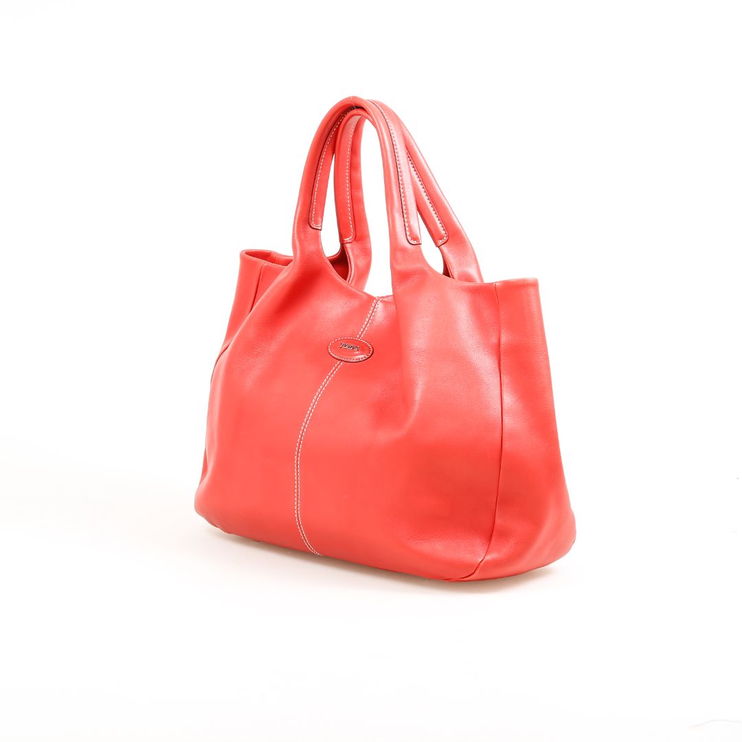 Tod's Leather Media Shopping Tote