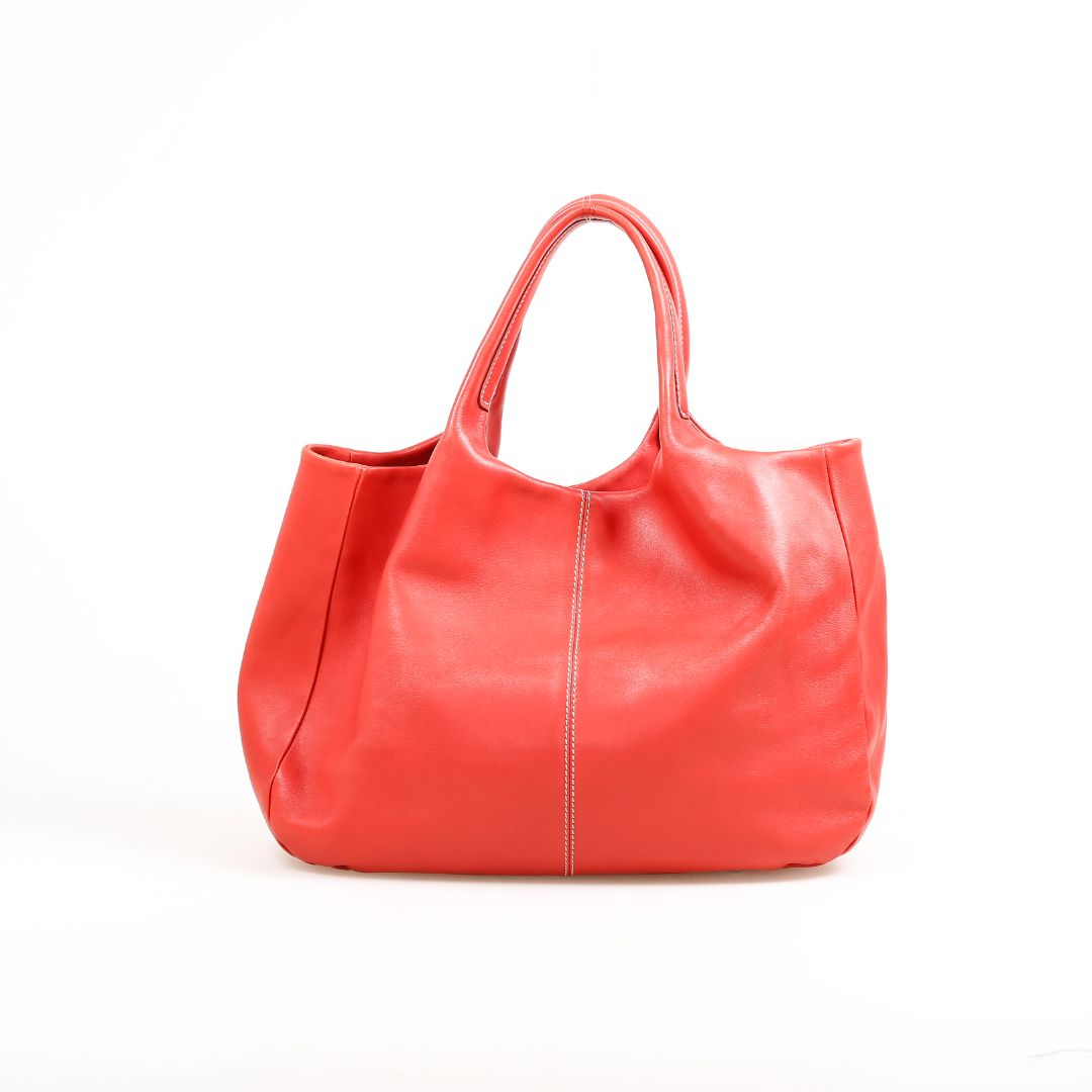 Tod's Leather Media Shopping Tote