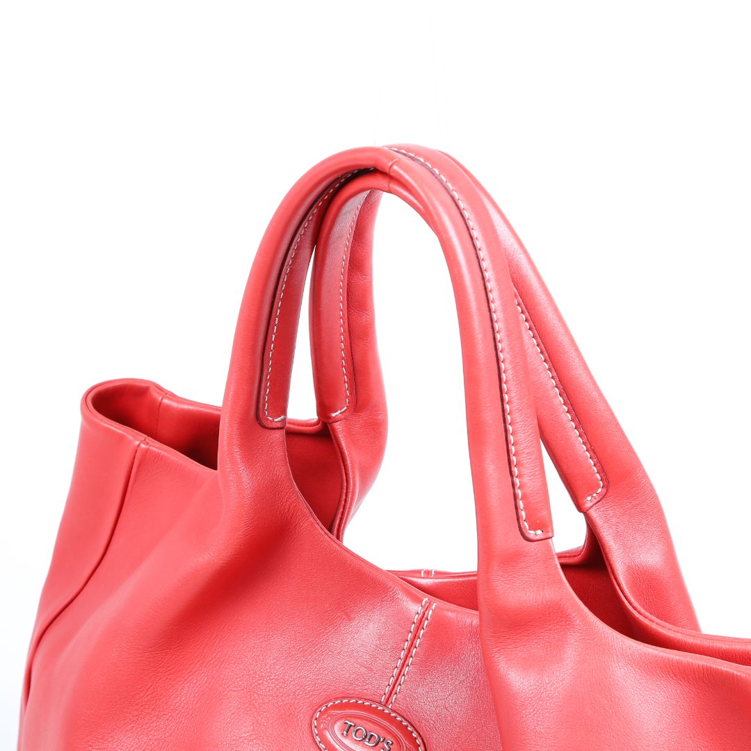 Tod's Leather Media Shopping Tote