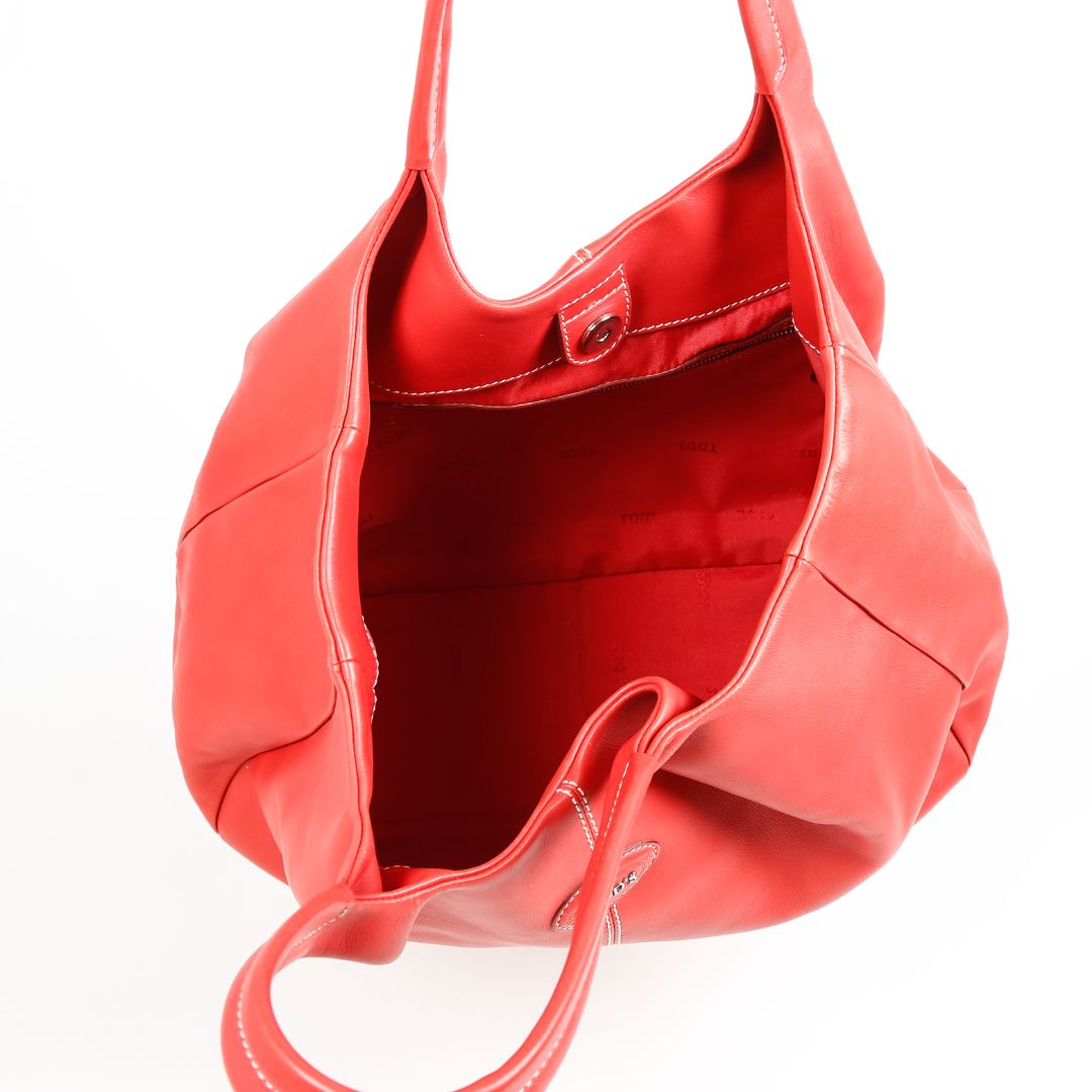 Tod's Leather Media Shopping Tote