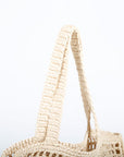 Prada Raffia Logo Tote Bag