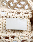 Prada Raffia Logo Tote Bag