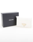 Prada Saffiano Leather Logo Flap Card Case O/S