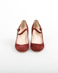 Christian Louboutin Suede 'Eventa' Mary Jane Pumps Size 38