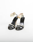 Fendi Leather Strap Ankle Wrap Heel Sandals Size 38