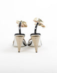 Fendi Leather Strap Ankle Wrap Heel Sandals Size 38