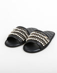 Chanel 20P Pearl Chain Slippers Size L