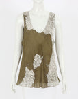 Carla Zampatti Juniper Italia Georgette Scoop Neck Tank Size 14