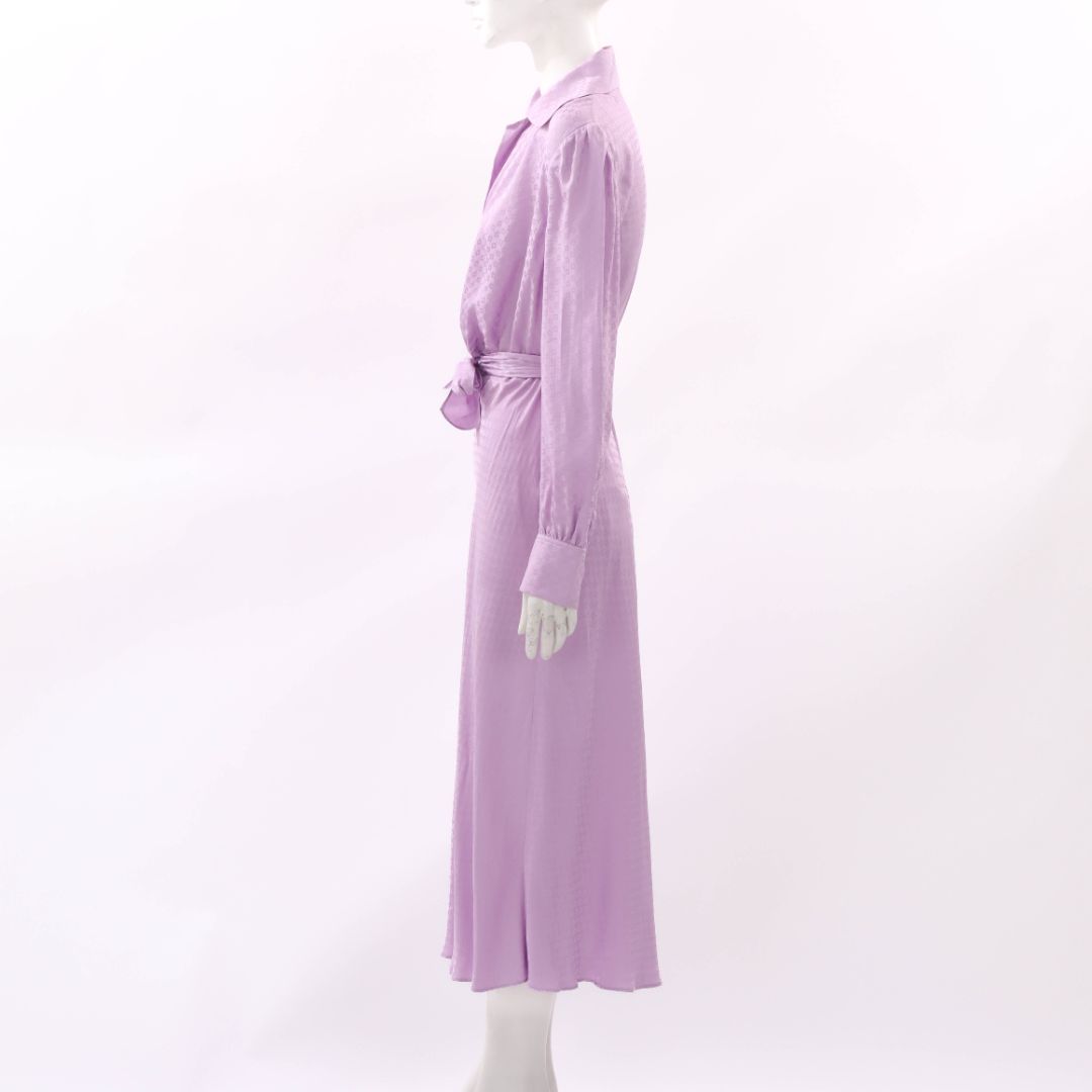 Scanlan Theodore Satin Tie Front Midi Dress Size 12
