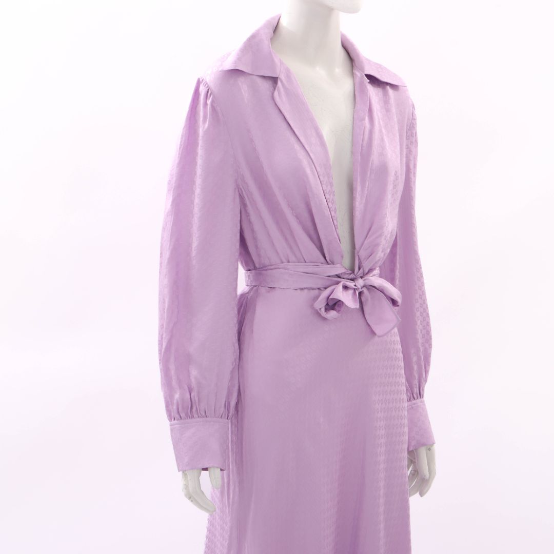 Scanlan Theodore Satin Tie Front Midi Dress Size 12