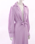 Scanlan Theodore Satin Tie Front Midi Dress Size 12