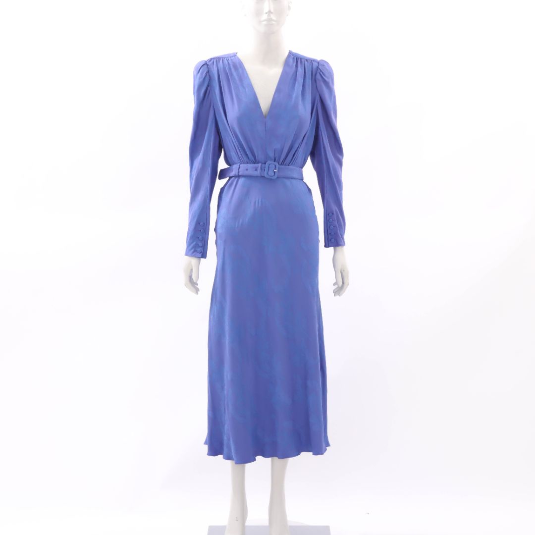 Scanlan Theodore Jacquard Midi Dress Size 12