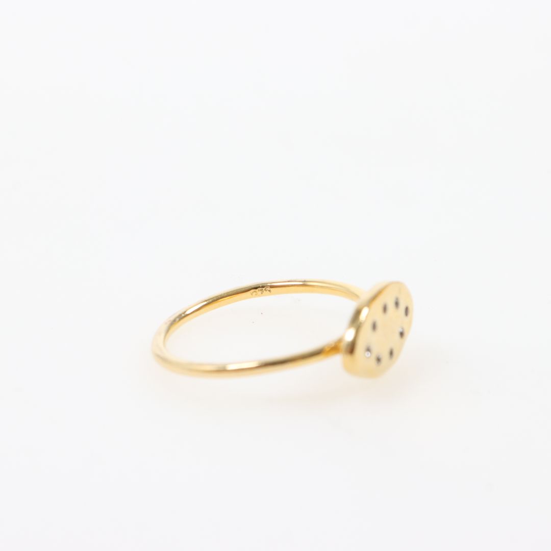 Kartique Gold Plated Disc Ring Size 8.5