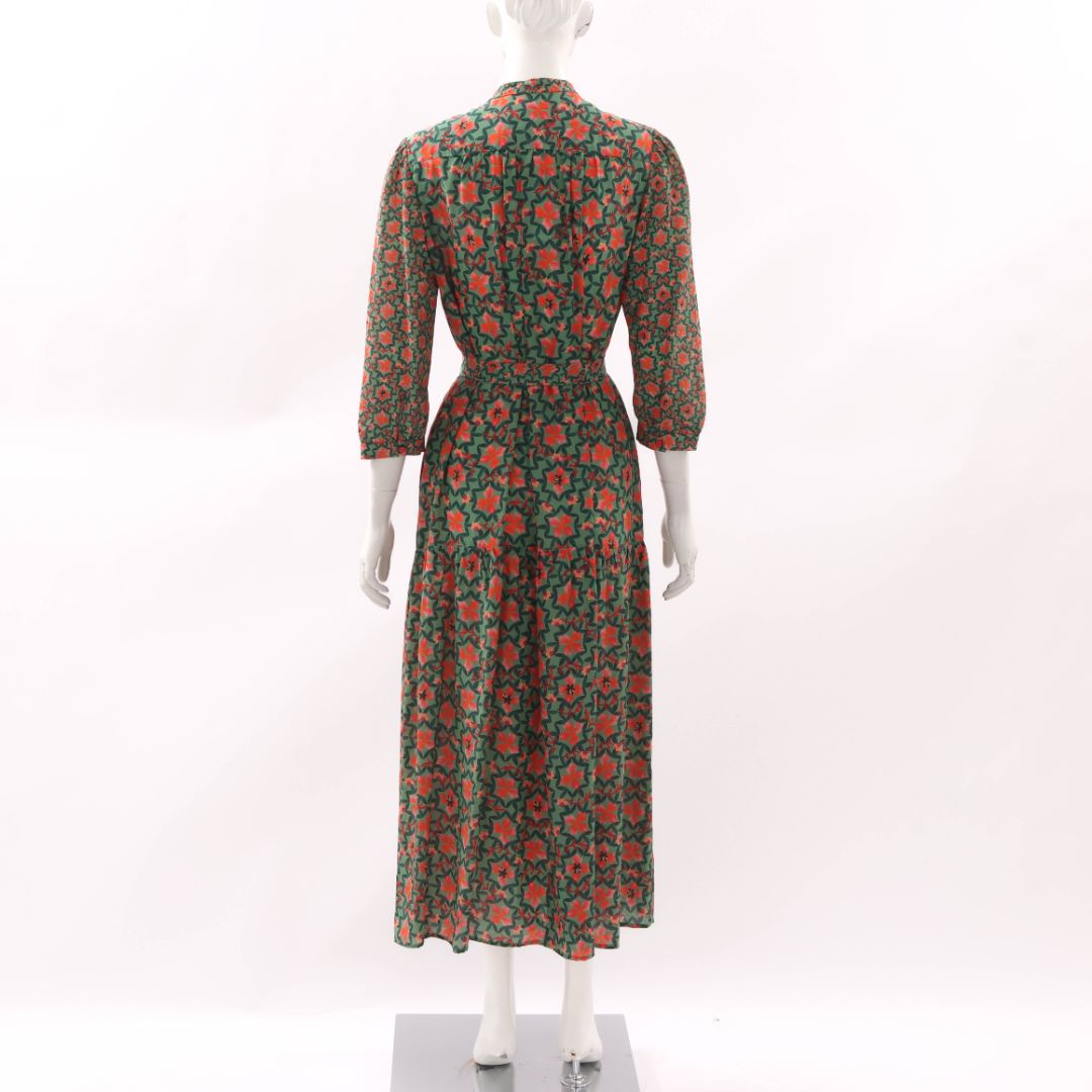 Saloni Remi C Floral Silk Dress Size 12