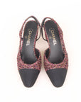Chanel Tweed Slingback Pumps Size 37