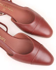 Chanel Leather Slingback Flats Size 37