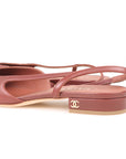 Chanel Leather Slingback Flats Size 37