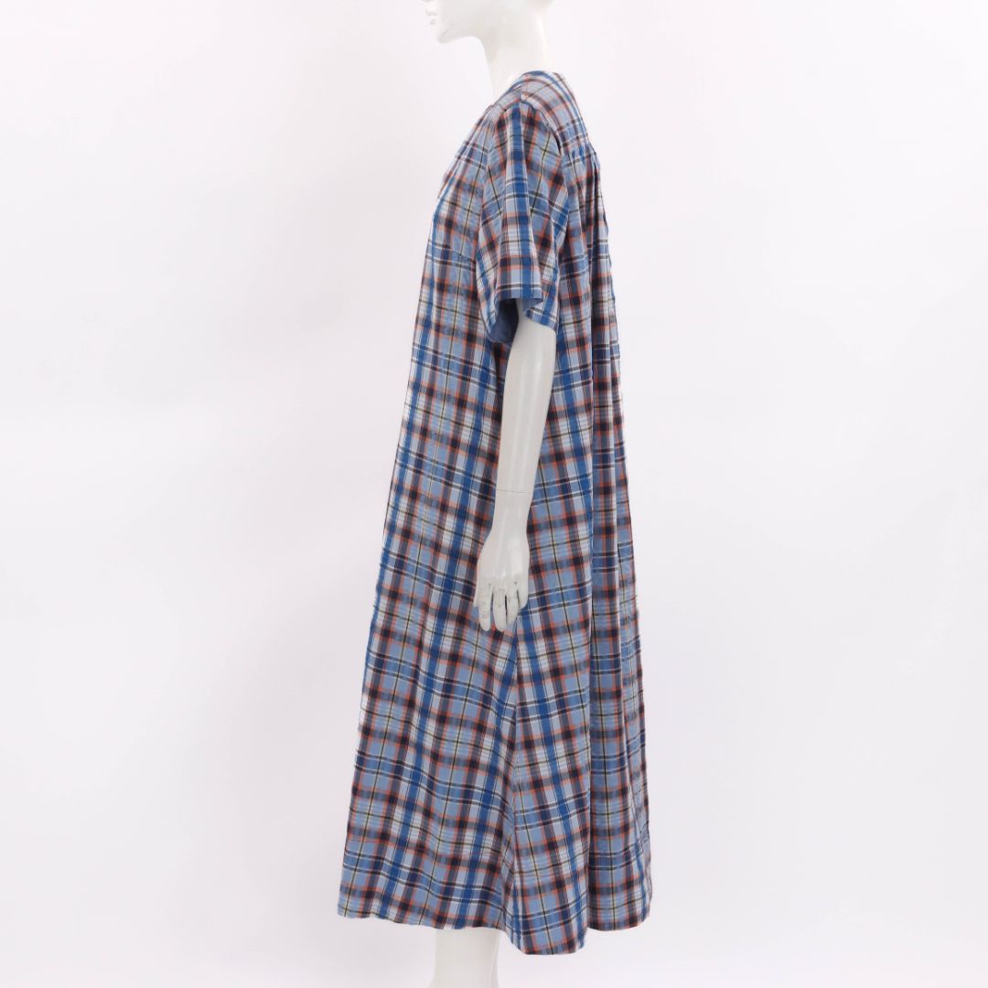 Lee Mathews Gingham SS Midi Dress Size 3