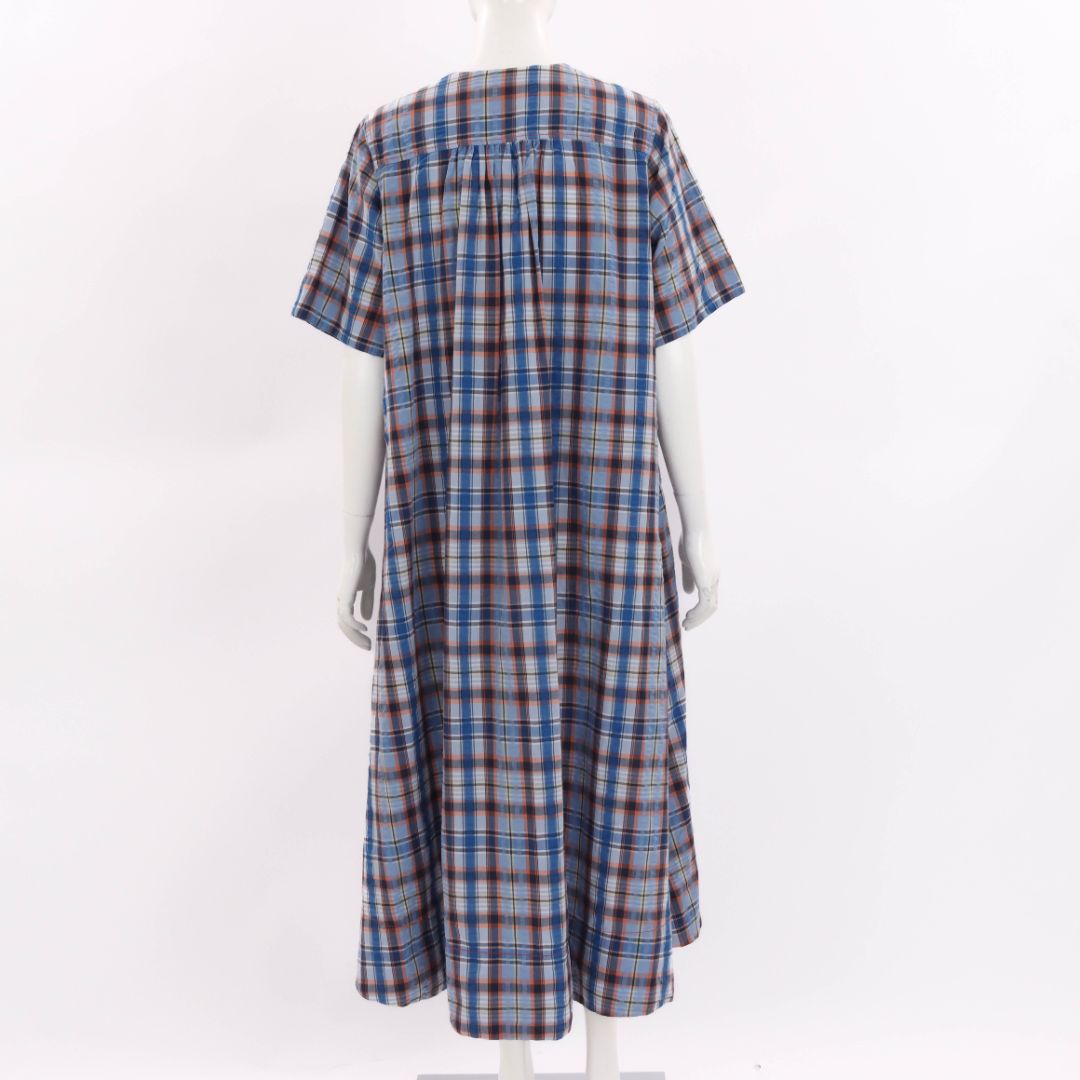 Lee Mathews Gingham SS Midi Dress Size 3