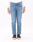 Chanel 19C Cropped CC Button Jeans Size FR 34 | AU 6
