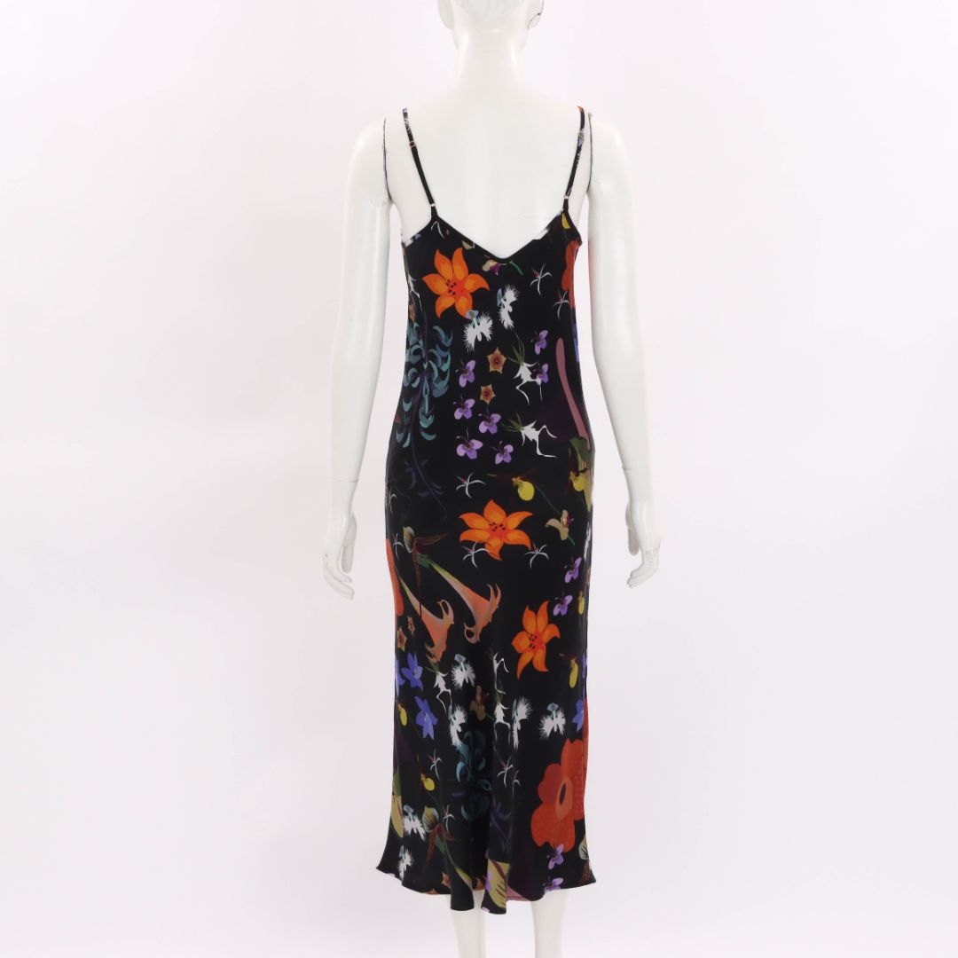 Silk Laundry Floral Silk Slip Dress Size Small