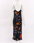 Silk Laundry Floral Silk Slip Dress Size Small