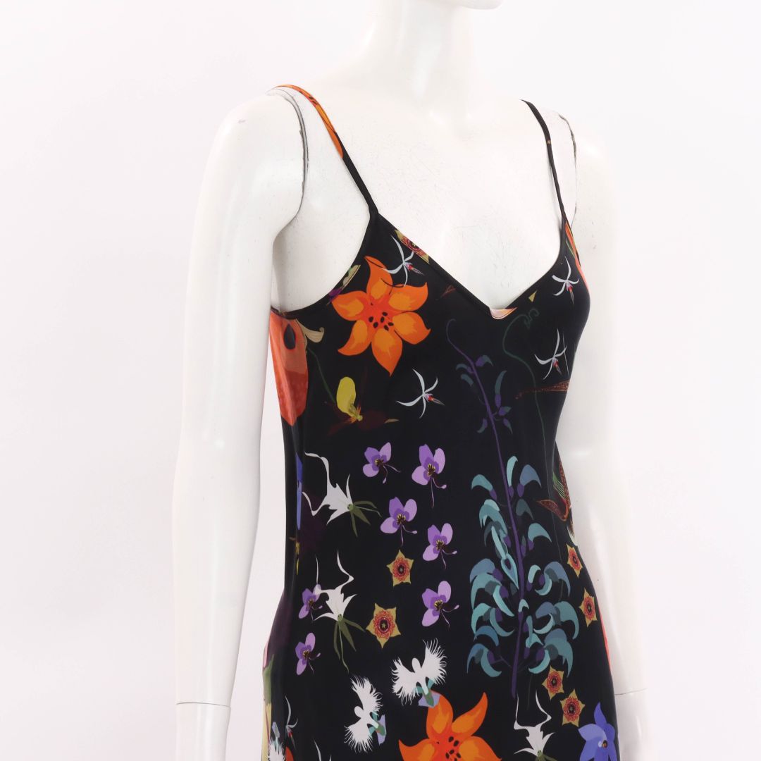 Silk Laundry Floral Silk Slip Dress Size Small