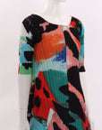 Pleats Please Floral Print SS Dress Size 5