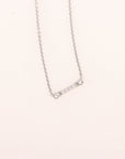 Tiffany & Co Fleur de Lis Key Bar Pendant Necklace