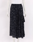 Lee Mathews Silk Horse Print Midi Skirt Size 1
