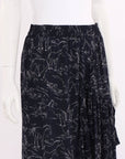Lee Mathews Silk Horse Print Midi Skirt Size 1
